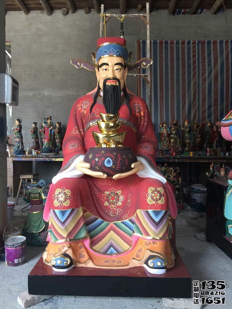 玻璃鋼彩繪大型神佛寺廟供奉財(cái)神雕塑 玻璃鋼彩繪大型神佛寺廟供奉財(cái)神雕塑