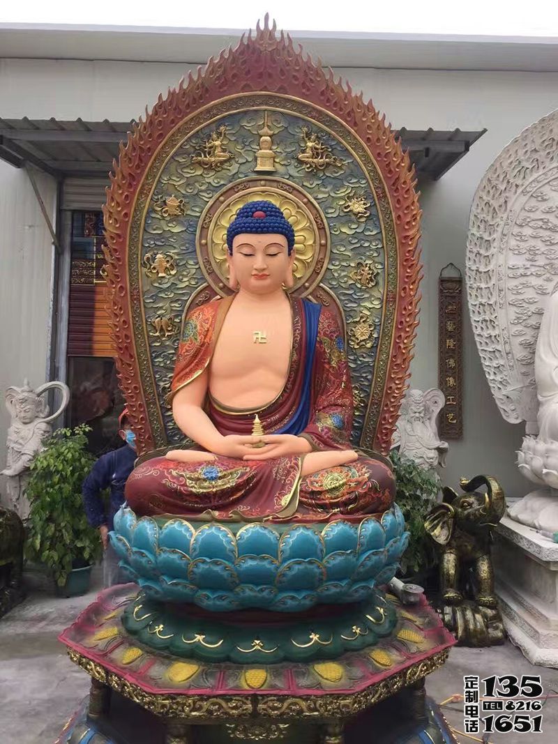 玻璃鋼彩繪寺廟供奉如來(lái)佛祖雕塑 玻璃鋼彩繪寺廟供奉如來(lái)佛祖雕塑