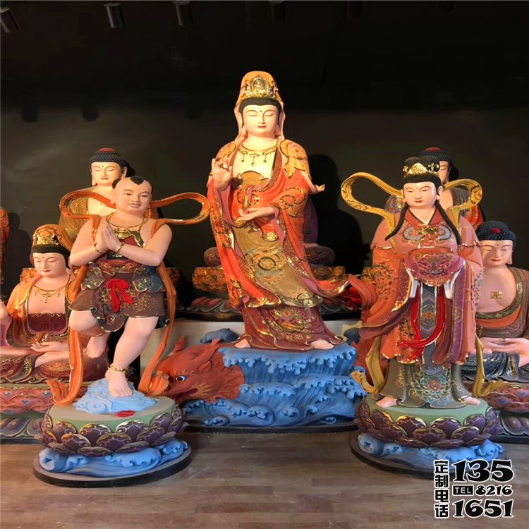 景區(qū)寺廟玻璃鋼彩繪觀音雕塑 景區(qū)寺廟玻璃鋼彩繪觀音雕塑