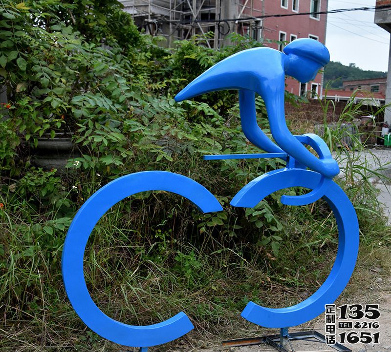 戶外景區(qū)玻璃鋼抽象創(chuàng)意運動騎自行車雕塑 戶外景區(qū)玻璃鋼抽象創(chuàng)意運動騎自行車雕塑