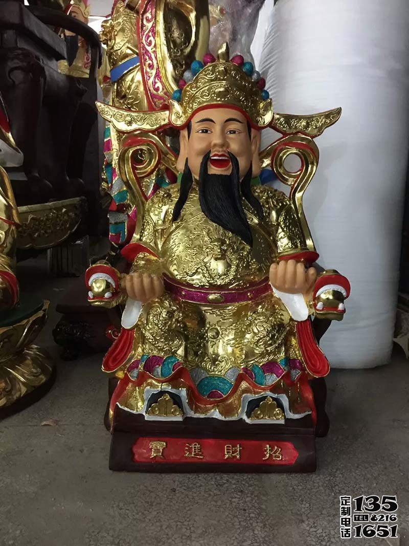 庭院供奉雕塑擺件玻璃鋼財(cái)神雕塑 庭院供奉雕塑擺件玻璃鋼財(cái)神雕塑