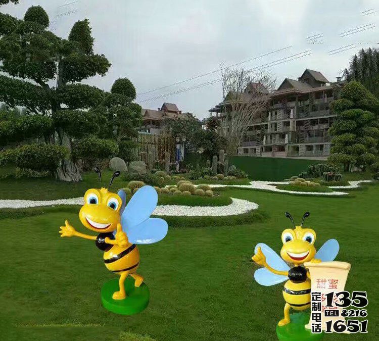 庭院小區(qū)標(biāo)識(shí)語卡通玻璃鋼蜜蜂雕塑 庭院小區(qū)標(biāo)識(shí)語卡通玻璃鋼蜜蜂雕塑