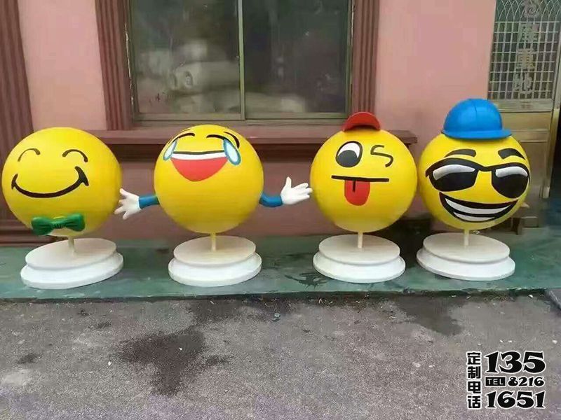 室內(nèi)街邊創(chuàng)意玻璃鋼樹脂卡通搞怪表情雕塑 室內(nèi)街邊創(chuàng)意玻璃鋼樹脂卡通搞怪表情雕塑