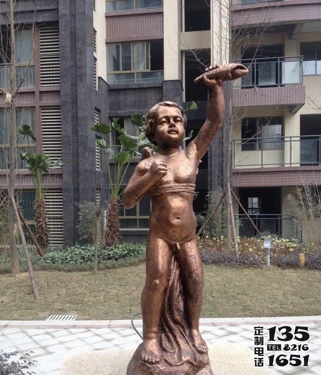 城市街道玻璃鋼仿銅人物兒童雕塑 城市街道玻璃鋼仿銅人物兒童雕塑