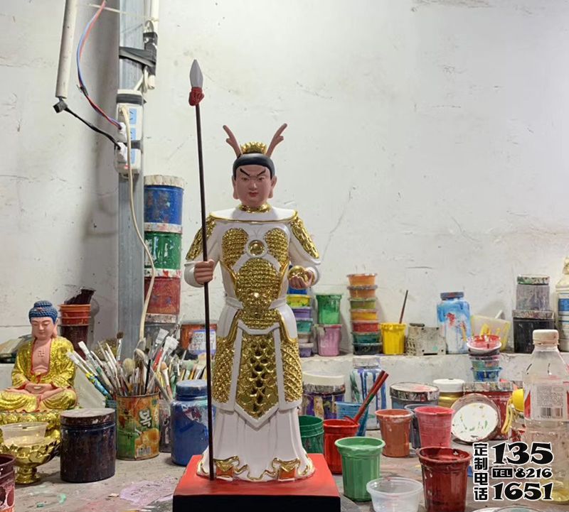 玻璃鋼彩繪戶(hù)外寺廟擺件龍王三太子敖丙雕塑 玻璃鋼彩繪戶(hù)外寺廟擺件龍王三太子敖丙雕塑