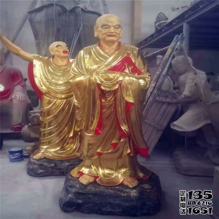 玻璃鋼漆金戶(hù)外寺廟大型景觀十八羅漢雕塑 玻璃鋼漆金戶(hù)外寺廟大型景觀十八羅漢雕塑