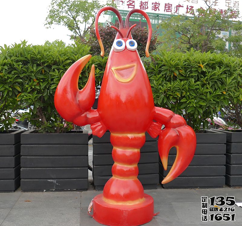 玻璃鋼立式卡通小龍蝦戶(hù)外公園擺件 玻璃鋼立式卡通小龍蝦戶(hù)外公園擺件