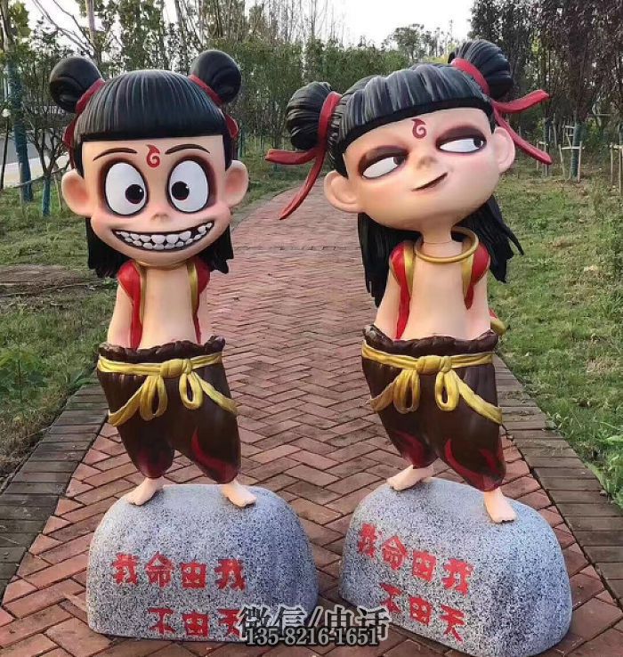 我命由我不由天之哪吒雕塑，總高1.4米